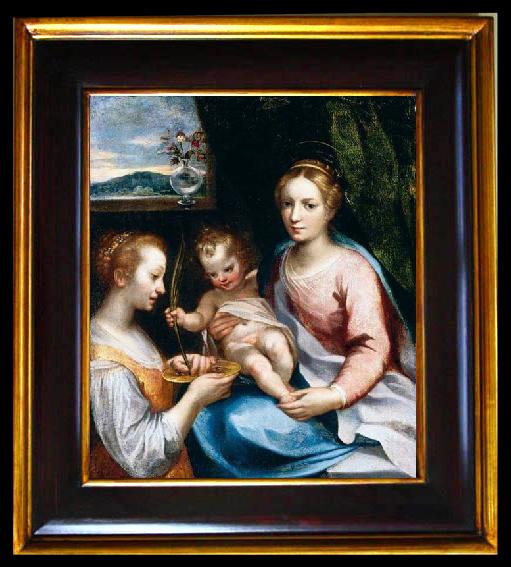 framed  Francesco Vanni Madonna and Child with St Lucy, TA091-3